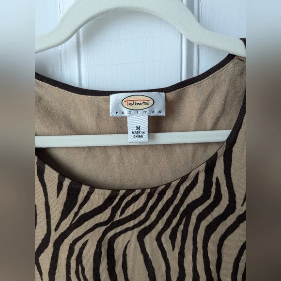 Talbots Animal Print Prima Cotton Sweater - Size M - Picture 4 of 7